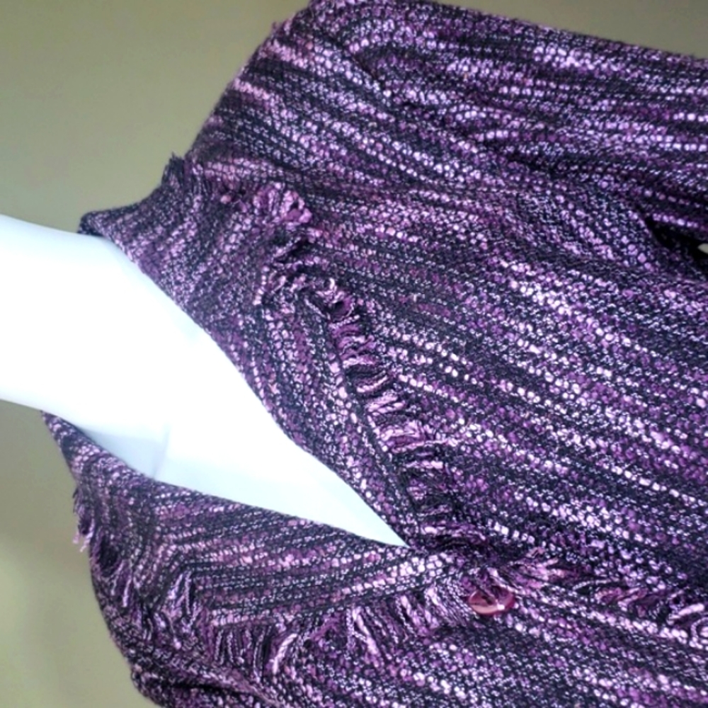 Dressbarn Purple 💜 Women's Blazer Jacket Made In Vietnam Size 14 - Picture 5 of 15